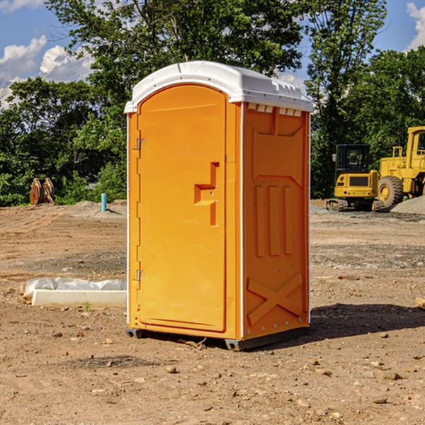 how often are the porta potties cleaned and serviced during a rental period in Traphill